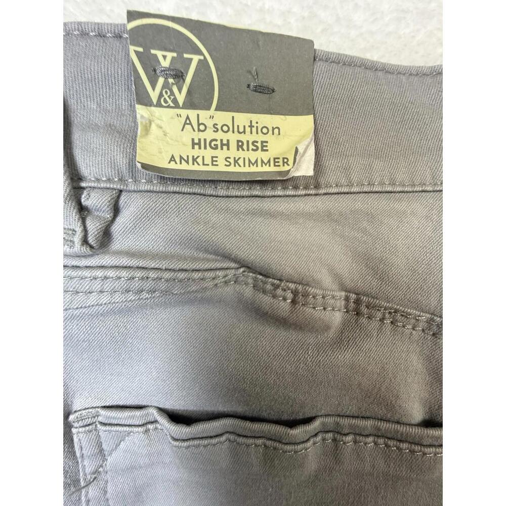 Wit& Wisdom Ab- Solution High Rise Ankle Skimmer Pants Gray Size 0 NEW!! - Picture 5 of 5